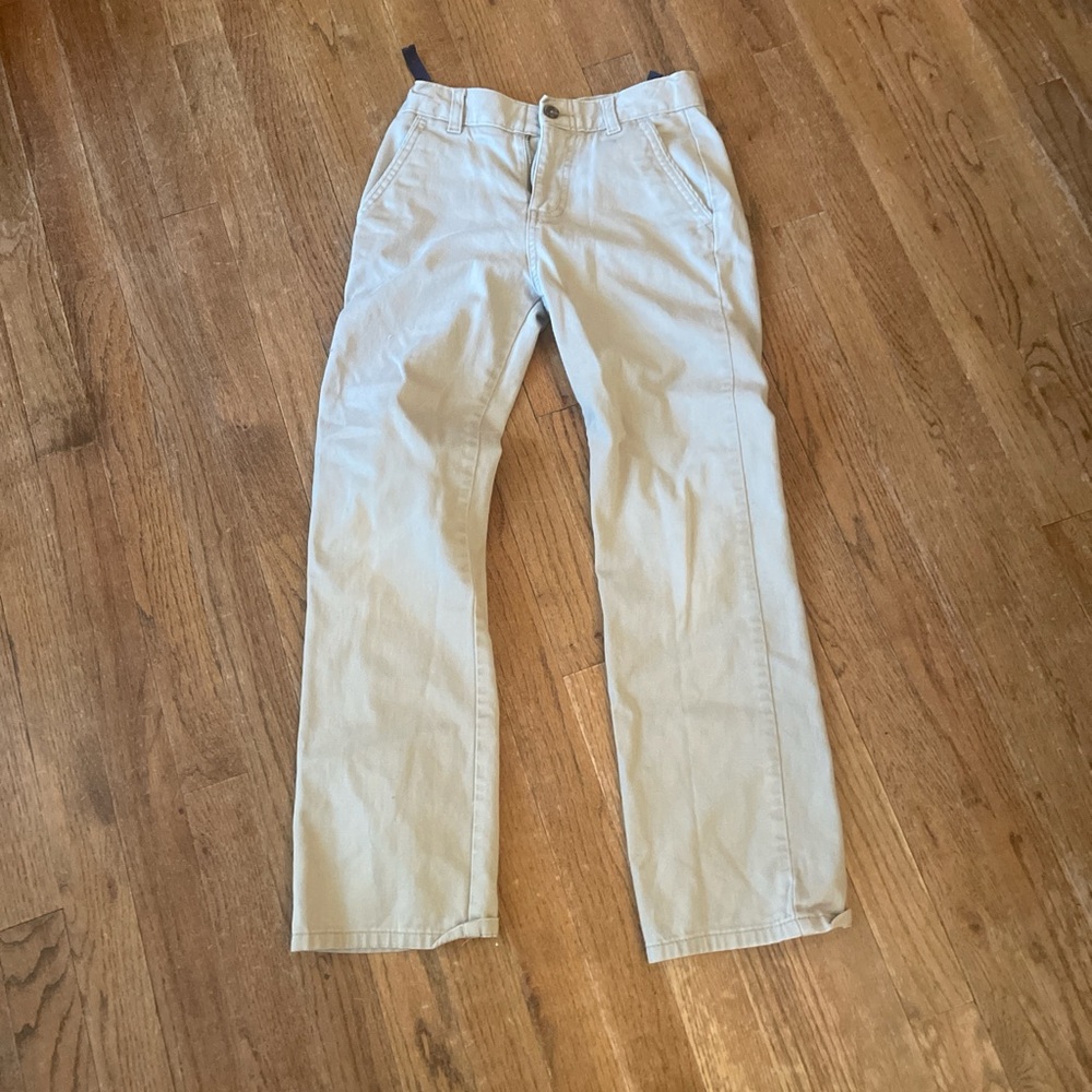 Boys size 12 slim Tan Pants with adjustable waist